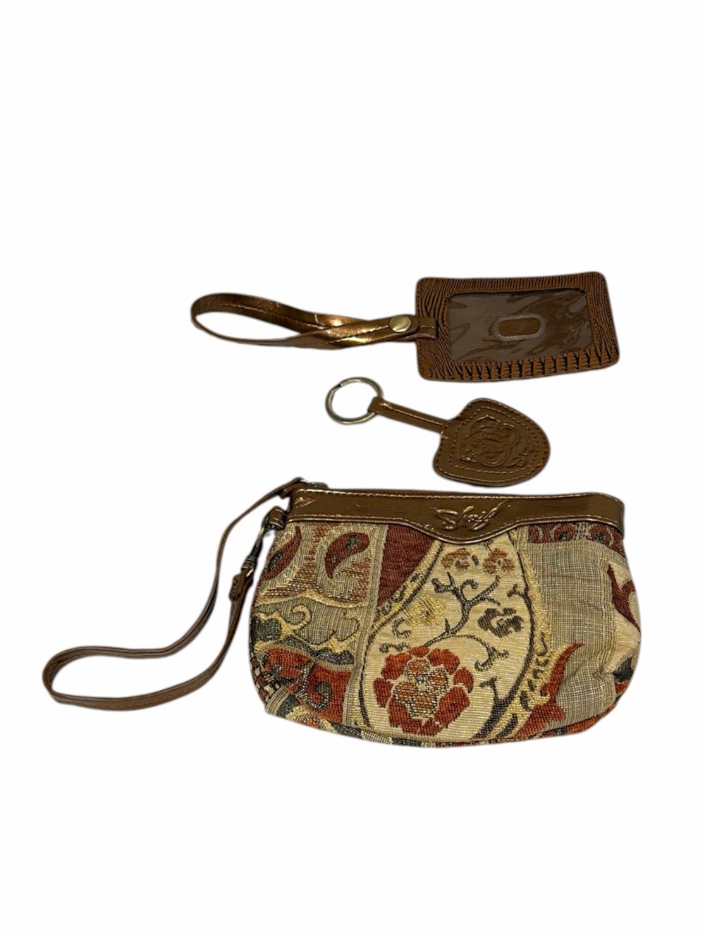 Sharif Brown and Gold Patchwork Leather Shoulder Bag - Picture 7 of 12